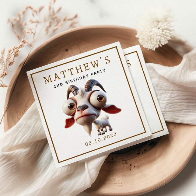 Guardanapo De Papel Festa de segundo aniversário de Animais da Explora (Criador carregado)