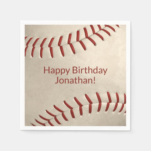 Guardanapo De Papel festa de softball de meninos (Frente)