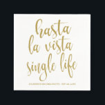 Guardanapo De Papel Festa de Solteira Até Logo Vida de Solteira<br><div class="desc">Guardanapos para Festa de Solteira Até Logo Vida de Solteira</div>