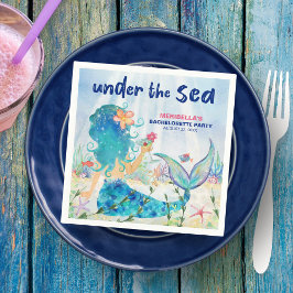 Guardanapo De Papel Festa de Solteira Coquetel de Sereia Praia Tropica