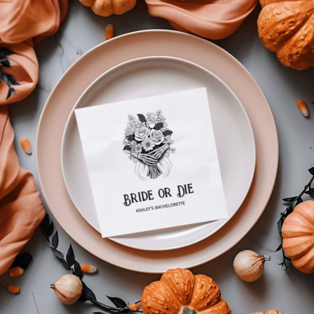 Guardanapo De Papel Festa de solteira de Noiva ou Morte de Halloween (Criador carregado)