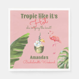 Guardanapo De Papel Festa de solteira de Primaveras de palma rosa quen