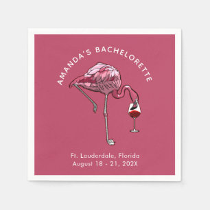 Guardanapo De Papel Festa de Solteira Flamingo Papel Personalizado