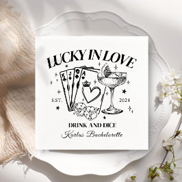 Guardanapo De Papel Festa de solteira Preta do Cocktail Moderno