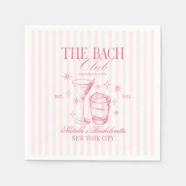 Guardanapo De Papel Festa de solteira rosa do Clube Cocktails