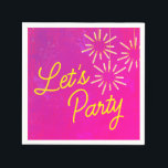 Guardanapo De Papel Festa de solteira Tropical Neon Miami<br><div class="desc">Com um vibrante design de neon,  esses guardanapos são perfeitos para as festas de solteira de Miami ou comemorações de temas tropicais.</div>