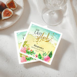 Guardanapo De Papel Festa de Solteira Tropical O último respingo<br><div class="desc">Capture o espírito do fim de semana de despedida de solteira definitivo com nossas elegantes guardanapos de itinerário tropical em aquarela! 🎨🌺✨ Certifique-se de que as meninas estejam animadas e prontas para celebrar com um convite que promete um fim de semana de amor,  risadas e memórias duradouras.</div>