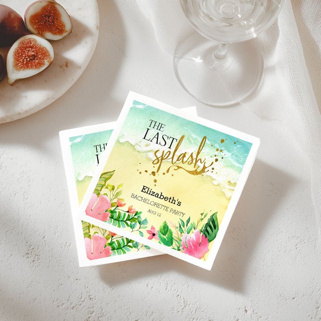 Guardanapo De Papel Festa de Solteira Tropical O último respingo (Criador carregado)