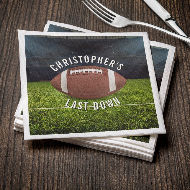 Guardanapo De Papel Festa de Solteiro de Futebol Último Down (Criador carregado)