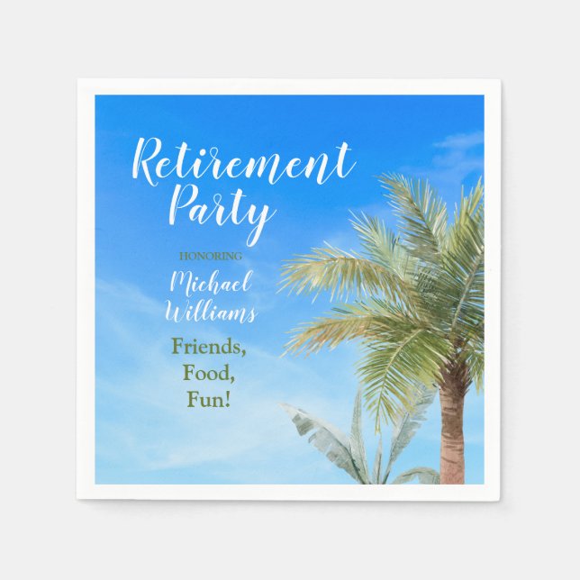 Guardanapo De Papel Festa de Tema da Praia da Reforma Divertimento de  (Frente)