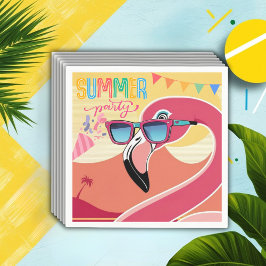 Guardanapo De Papel Festa de Verão Flamingo Rosa