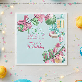 Guardanapo De Papel Festa de verão piscina
