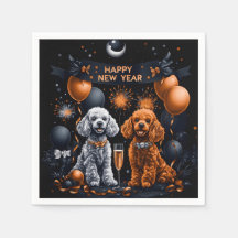 Festa de véspera de Ano Novo de Poodles