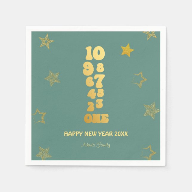 Guardanapo De Papel Festa de Véspera de ano novo Minada (Frente)