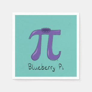 Guardanapo De Papel Festa do Dia Pi da Matemática de Blueberry Pi Cute