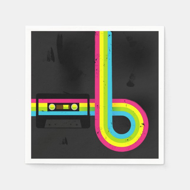 Guardanapo De Papel festa dos anos 80 (Frente)