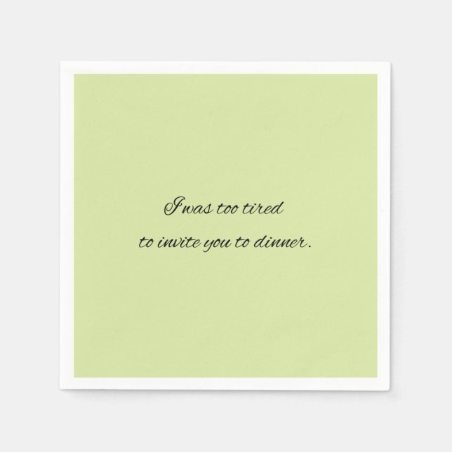 Guardanapo De Papel Festa engraçada de verde limão do coquetel (Frente)