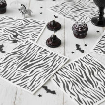 Festa Estampa de Zebra Preto e Branco
