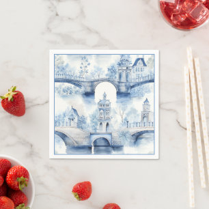 Guardanapo De Papel Festa Floral Blue Delft