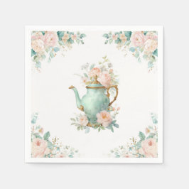 Guardanapo De Papel Festa Floral Romântica Vintage Shabby Chic de Rosa