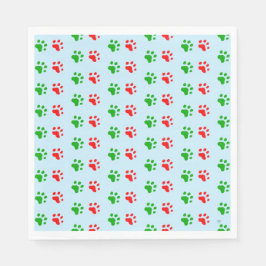 Guardanapo De Papel Festa Infantil Jingle Claws Holiday Pawprint Kids
