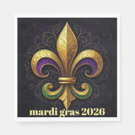Guardanapo De Papel Festa Mardi Gras Fleur de Lis