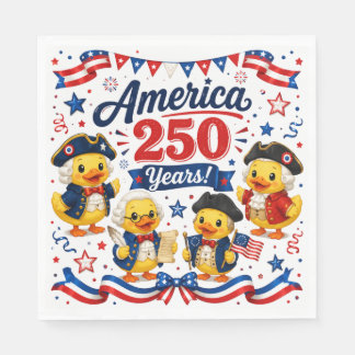 Guardanapo De Papel Festa Patriótica dos Patinhos América 250 Anos