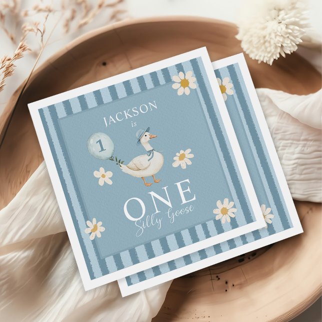 Guardanapo De Papel Festa primeiro aniversario de bobo de Ganso (Criador carregado)