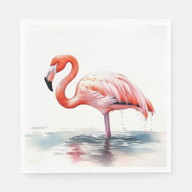 Guardanapo De Papel Festa Tropical Flamingo (Frente)
