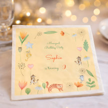 festas de aniversário de flores e de gatos