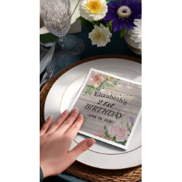 Guardanapo De Papel Festas de aniversário Flores Rústicas De Cordas De