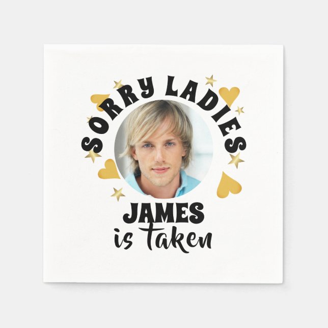 Guardanapo De Papel Festas de solteira Personalizadas Enfrentam Foto (Frente)