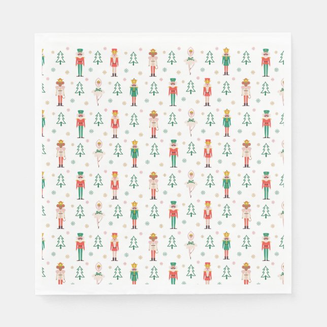 Guardanapo De Papel Festive Christmas Nutcracker Ballerina (Frente)