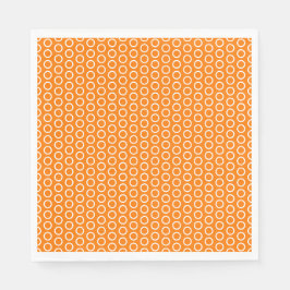 Guardanapo De Papel Festivo Brilhante Laranja Branco Brancos Padrão de