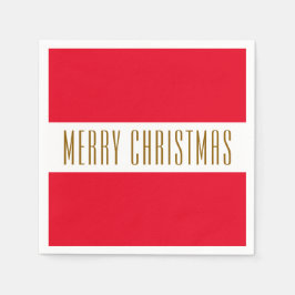 Guardanapo De Papel Festivo Brito Vermelho Stripes Brancas MERRÍCULAS 