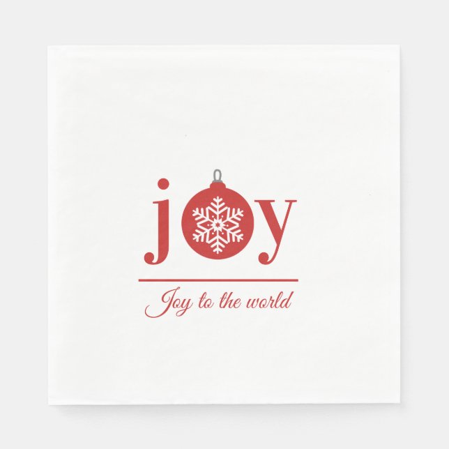 Guardanapo De Papel Festivo Joy Holiday Paper Napkin (Frente)
