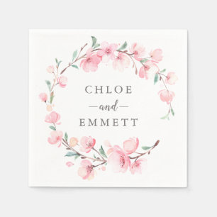 Guardanapo De Papel Fia Flórida Rústica de Cereja Rosa Blossom