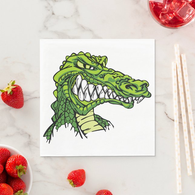 Guardanapo De Papel Fierce Gator Paper Napkins (Criador carregado)