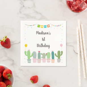 Guardanapo De Papel Fiesta Cactus Girl Birthday