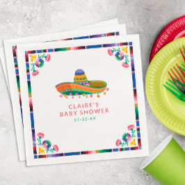 Guardanapo De Papel Fiesta Chá de fraldas Napkins - Floral Sombrero Ta