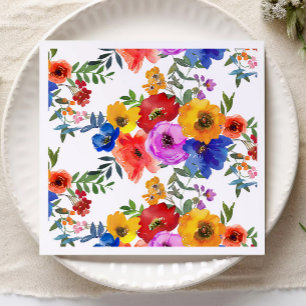 Guardanapo De Papel Fiesta Colorful Flower Mexico WedNoivado