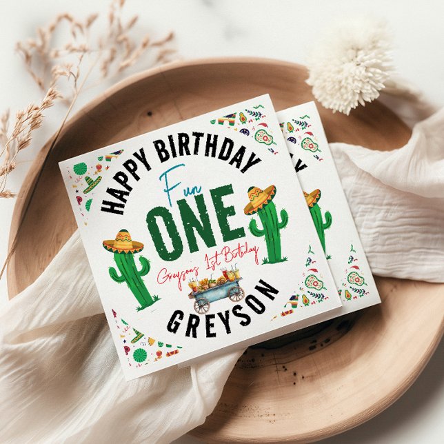 Guardanapo De Papel Fiesta First | Parte primeiro aniversario (Criador carregado)