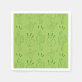 Guardanapo De Papel Fiesta Paper Napkin Mexicano Cactus Floral