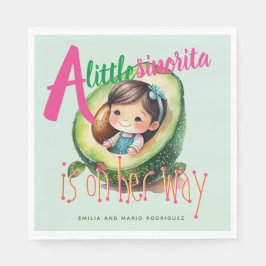 Guardanapo De Papel Fiesta Sinorita Baby Girl Chá Mint