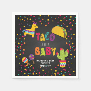 Guardanapo De Papel Fiesta Taco Bout a Baby Napkin - Personalizável