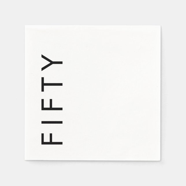 Guardanapo De Papel Fifty 50th Birthday Party (Frente)