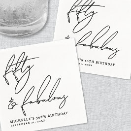Guardanapo De Papel Fifty And Fabulous 50th Birthday Party