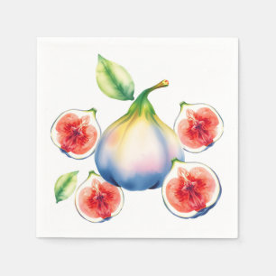 Guardanapo De Papel Fig de Cores de Água Frescas com Branco Suave
