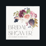 Guardanapo De Papel Figos de Aquarela e Chá de panela Floral Borgonha<br><div class="desc">Adicione um toque pessoal e elegante ao seu chá de panela com estes guardanapos de papel chá de panela a aquarelas, com flores de burgundy, figos e bagas. Esses guardanapos são ideais para um evento rústico ou de temática floral, oferecendo charme e praticidade para os hóspedes. Quer você as esteja...</div>