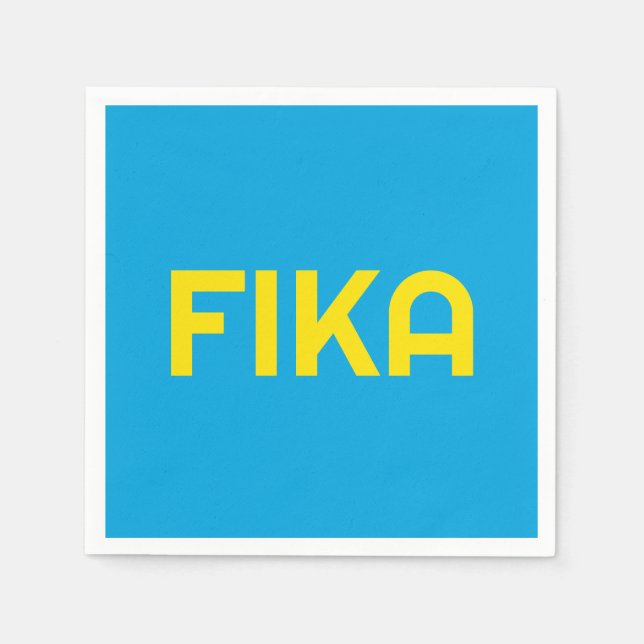 Guardanapo De Papel FIKA Amarelo e Azul Negrito (Frente)